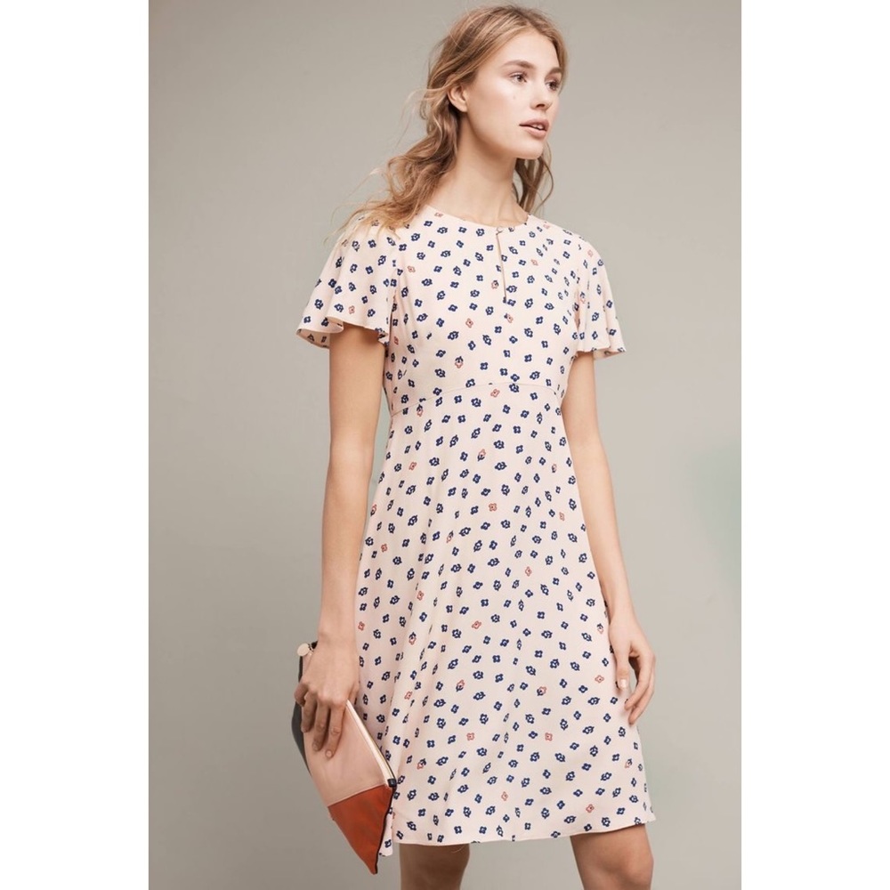 NEW Anthropologie Maeve Floral Flare Dress Size 2